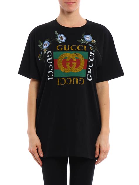 gucci flower t shirt|Gucci t shirt men's outlet.